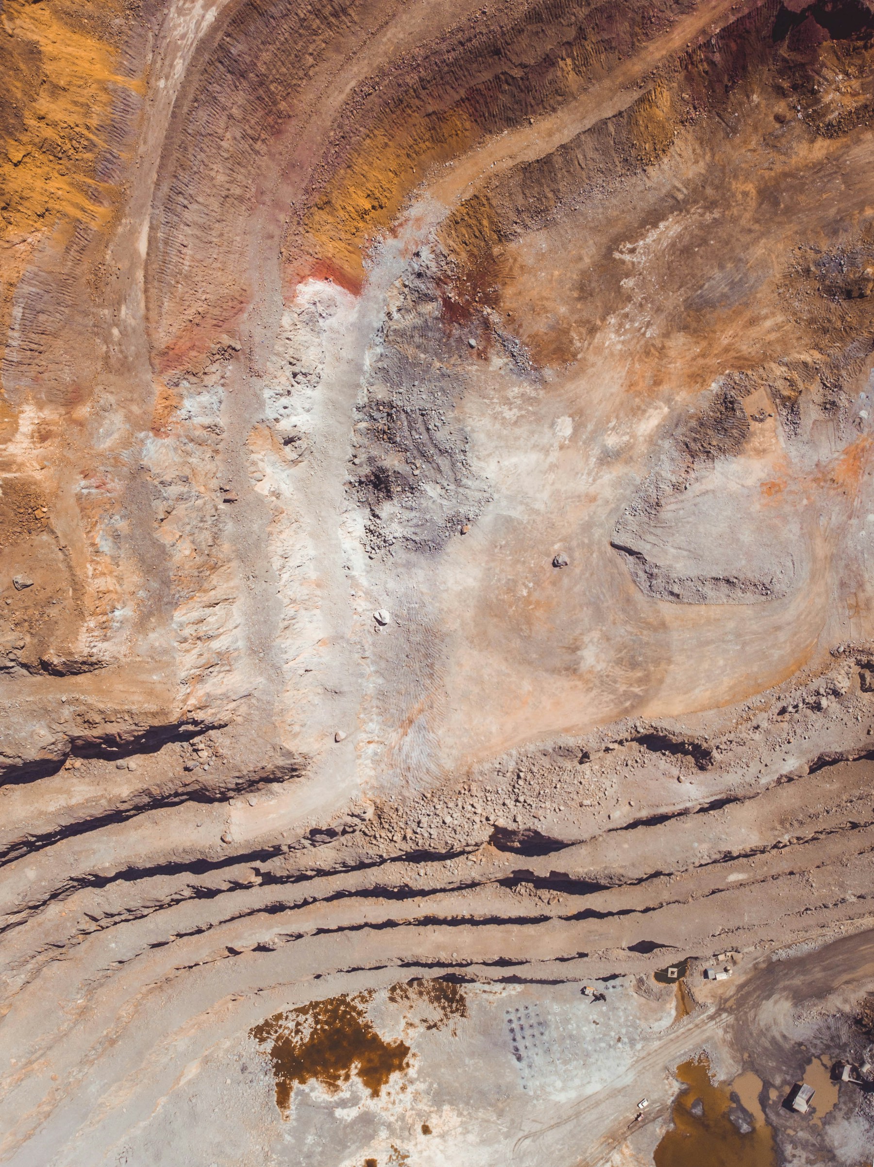 Aerial view of a copper mine